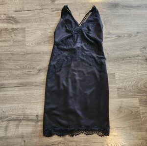 H&M Little Black Dress Satin Size 6